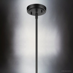 Urban Ambiance - Pendant - UKC20130 Casual Indoor Pendant, 15.25''H x 10.25''W x 10.25''Dep, Black Finish, Opalyn Collection - 