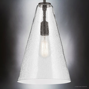 Urban Ambiance - Pendant - UKC20134 Casual Indoor Pendant, 15.25''H x 10.25''W x 10.25''Dep, Olde Bronze Finish, Opalyn Collection - 