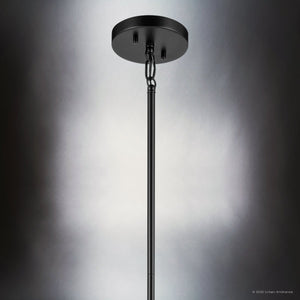 Urban Ambiance - Chandelier - UKC20140 Transitional Indoor Chandelier, 25.25''H x 16''W x 16''Dep, Black Finish, Lusarre Collection - 