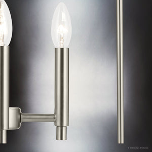 Urban Ambiance - Chandelier - UKC20141 Transitional Indoor Chandelier, 25.25''H x 16''W x 16''Dep, Brushed Nickel Finish, Lusarre Collection - 