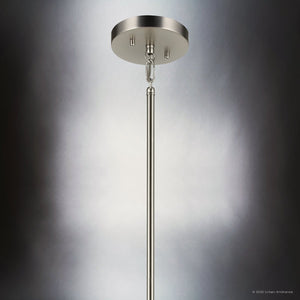 Urban Ambiance - Chandelier - UKC20141 Transitional Indoor Chandelier, 25.25''H x 16''W x 16''Dep, Brushed Nickel Finish, Lusarre Collection - 
