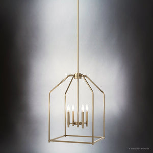 Urban Ambiance - Chandelier - UKC20142 Transitional Indoor Chandelier, 25.25''H x 16''W x 16''Dep, Champagne Bronze Finish, Lusarre Collection - 