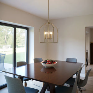 Urban Ambiance - Chandelier - UKC20142 Transitional Indoor Chandelier, 25.25''H x 16''W x 16''Dep, Champagne Bronze Finish, Lusarre Collection - 