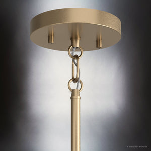 Urban Ambiance - Chandelier - UKC20142 Transitional Indoor Chandelier, 25.25''H x 16''W x 16''Dep, Champagne Bronze Finish, Lusarre Collection - 