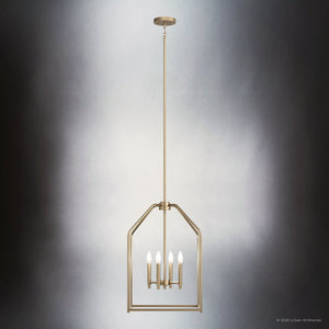 Urban Ambiance - Chandelier - UKC20142 Transitional Indoor Chandelier, 25.25''H x 16''W x 16''Dep, Champagne Bronze Finish, Lusarre Collection - 