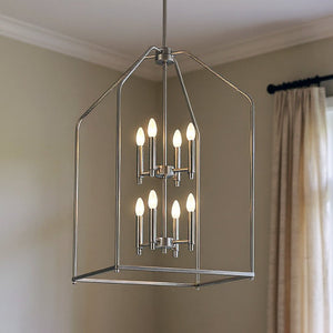 Urban Ambiance - Chandelier - UKC20144 Transitional Indoor Chandelier, 36''H x 20''W x 20''Dep, Brushed Nickel Finish, Lusarre Collection - 