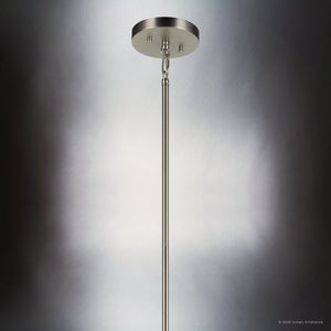 Urban Ambiance - Chandelier - UKC20147 Transitional Indoor Chandelier, 43''H x 24.25''W x 24.25''Dep, Brushed Nickel Finish, Lusarre Collection - 