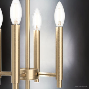 Urban Ambiance - Chandelier - UKC20148 Transitional Indoor Chandelier, 43''H x 24.25''W x 24.25''Dep, Champagne Bronze Finish, Lusarre Collection - 