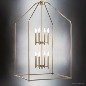 Urban Ambiance - Chandelier - UKC20148 Transitional Indoor Chandelier, 43''H x 24.25''W x 24.25''Dep, Champagne Bronze Finish, Lusarre Collection - 
