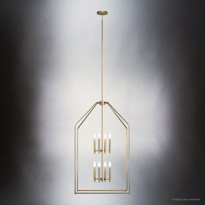 Urban Ambiance - Chandelier - UKC20148 Transitional Indoor Chandelier, 43''H x 24.25''W x 24.25''Dep, Champagne Bronze Finish, Lusarre Collection - 