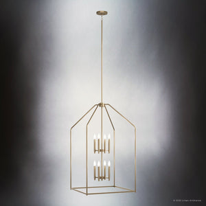 Urban Ambiance - Chandelier - UKC20148 Transitional Indoor Chandelier, 43''H x 24.25''W x 24.25''Dep, Champagne Bronze Finish, Lusarre Collection - 