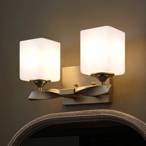 Urban Ambiance - Bath Light - UKC20157 Cosmopolitan Indoor Bath Light, 8''H x 13.5''W x 6''Dep, Champagne Bronze Finish, Elyndor Collection - 