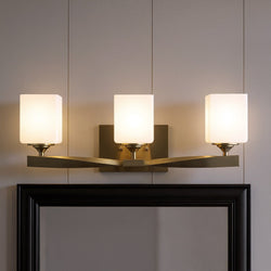 Urban Ambiance - Bath Light - UKC20158 Cosmopolitan Indoor Bath Light, 8.25''H x 23''W x 6''Dep, Champagne Bronze Finish, Elyndor Collection - 