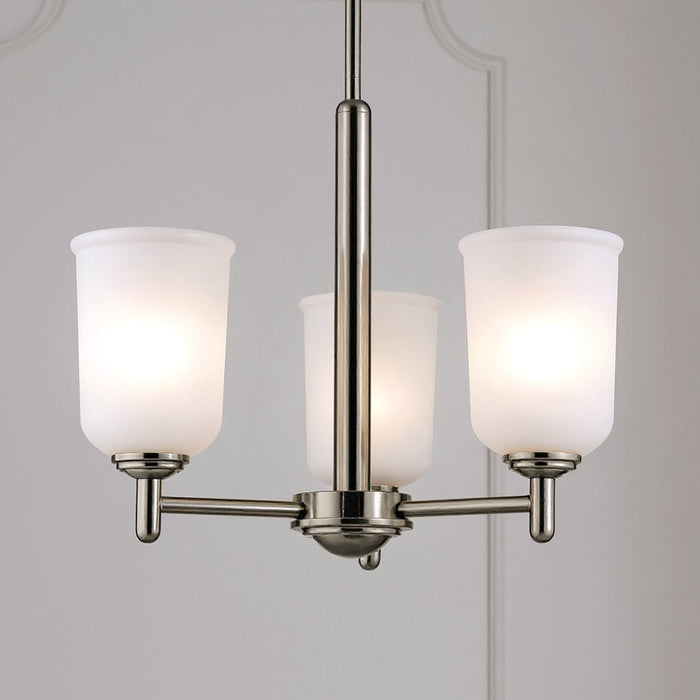 UKC20160 New Traditional Indoor Chandelier, 15.25''H x 17.5''W x 17.5''Dep, Brushed Nickel Finish, Corvelle Collection