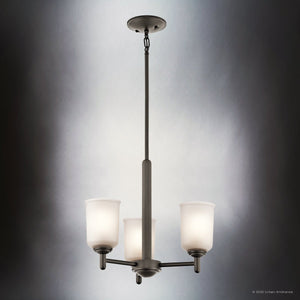 Urban Ambiance - Chandelier - UKC20161 New Traditional Indoor Chandelier, 15.25''H x 17.5''W x 17.5''Dep, Olde Bronze Finish, Corvelle Collection - 
