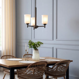 Urban Ambiance - Chandelier - UKC20161 New Traditional Indoor Chandelier, 15.25''H x 17.5''W x 17.5''Dep, Olde Bronze Finish, Corvelle Collection - 