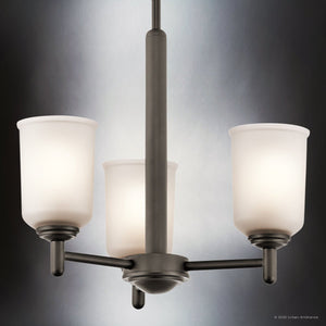 Urban Ambiance - Chandelier - UKC20161 New Traditional Indoor Chandelier, 15.25''H x 17.5''W x 17.5''Dep, Olde Bronze Finish, Corvelle Collection - 