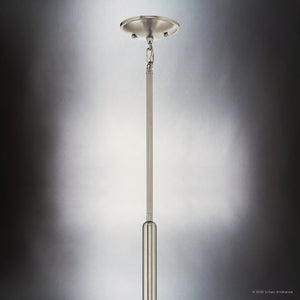 Urban Ambiance - Chandelier - UKC20162 New Traditional Indoor Chandelier, 15.25''H x 23.75''W x 23.75''Dep, Brushed Nickel Finish, Corvelle Collection - 