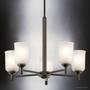 Urban Ambiance - Chandelier - UKC20163 New Traditional Indoor Chandelier, 15.25''H x 23.75''W x 23.75''Dep, Olde Bronze Finish, Corvelle Collection - 
