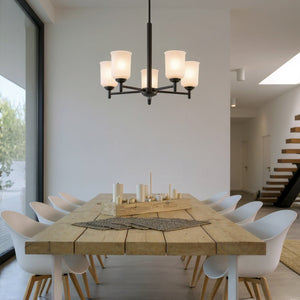 Urban Ambiance - Chandelier - UKC20163 New Traditional Indoor Chandelier, 15.25''H x 23.75''W x 23.75''Dep, Olde Bronze Finish, Corvelle Collection - 