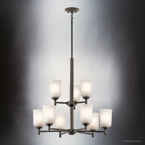 Urban Ambiance - Chandelier - UKC20165 New Traditional Indoor Chandelier, 26.5''H x 26.5''W x 26.5''Dep, Olde Bronze Finish, Corvelle Collection - 