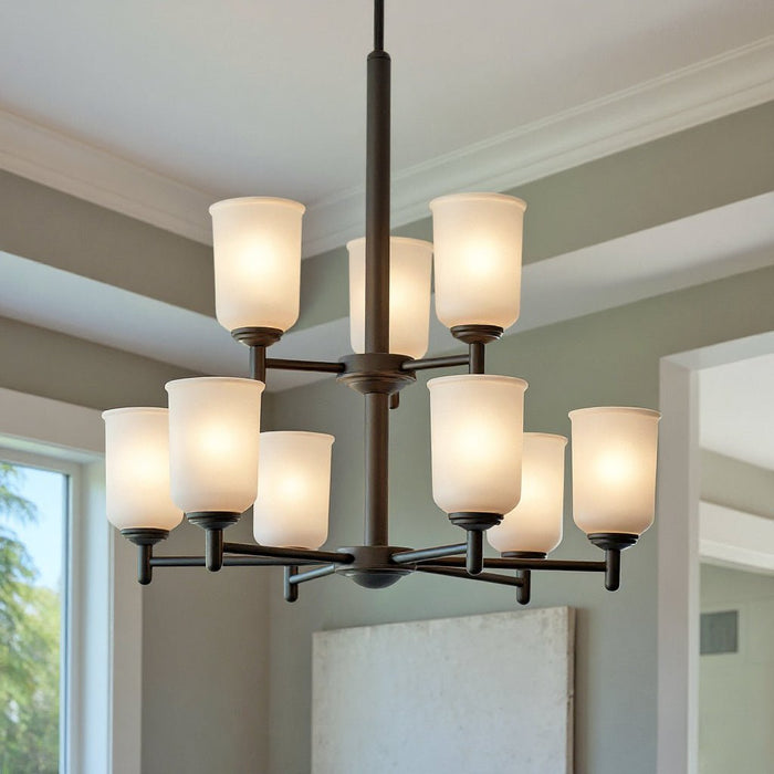 UKC20165 New Traditional Indoor Chandelier, 26.5''H x 26.5''W x 26.5''Dep, Olde Bronze Finish, Corvelle Collection