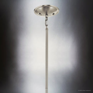 Urban Ambiance - Pendant - UKC20166 New Traditional Indoor Pendant, 11.25''H x 4.5''W x 4.5''Dep, Brushed Nickel Finish, Corvelle Collection - 