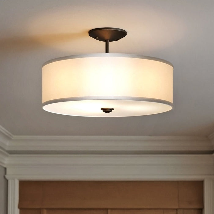 UKC20173 New Traditional Indoor Ceiling Light, 11.5''H x 18''W x 18''Dep, Olde Bronze Finish, Corvelle Collection