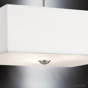 Urban Ambiance - Ceiling Light - UKC20174 New Traditional Indoor Ceiling Light, 11.25''H x 18''W x 0''Dep, Brushed Nickel Finish, Corvelle Collection - 