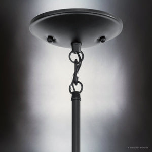 Urban Ambiance - Chandelier - UKC20177 New Traditional Indoor Chandelier, 15.25''H x 23.75''W x 23.75''Dep, Black Finish, Corvelle Collection - 