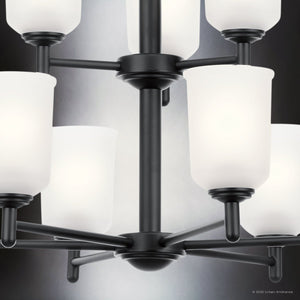 Urban Ambiance - Chandelier - UKC20178 New Traditional Indoor Chandelier, 26.5''H x 26.5''W x 26.5''Dep, Black Finish, Corvelle Collection - 