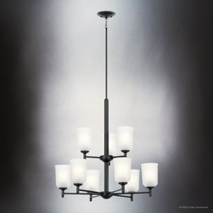 Urban Ambiance - Chandelier - UKC20178 New Traditional Indoor Chandelier, 26.5''H x 26.5''W x 26.5''Dep, Black Finish, Corvelle Collection - 