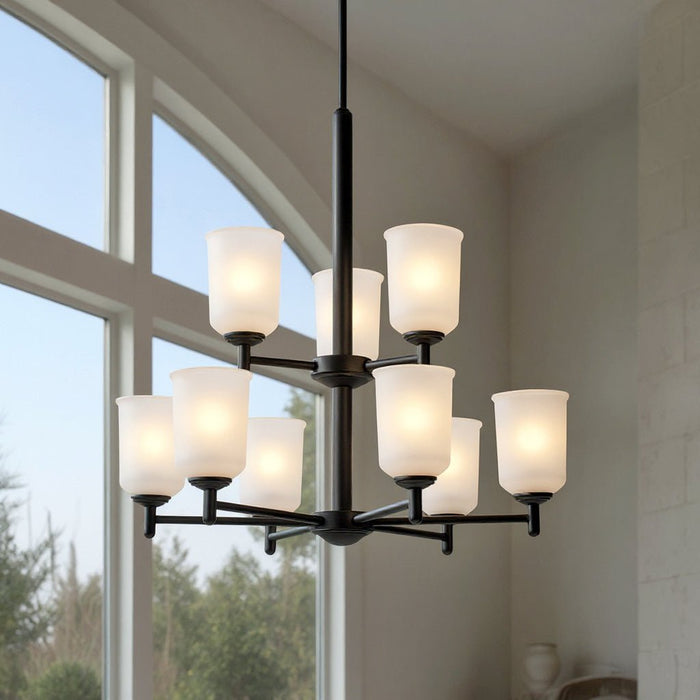 UKC20178 New Traditional Indoor Chandelier, 26.5''H x 26.5''W x 26.5''Dep, Black Finish, Corvelle Collection