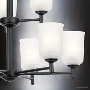 Urban Ambiance - Chandelier - UKC20178 New Traditional Indoor Chandelier, 26.5''H x 26.5''W x 26.5''Dep, Black Finish, Corvelle Collection - 