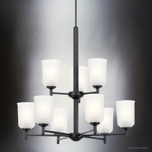 Urban Ambiance - Chandelier - UKC20178 New Traditional Indoor Chandelier, 26.5''H x 26.5''W x 26.5''Dep, Black Finish, Corvelle Collection - 