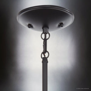 Urban Ambiance - Chandelier - UKC20179 New Traditional Indoor Chandelier, 11.25''H x 4.5''W x 4.5''Dep, Black Finish, Corvelle Collection - 