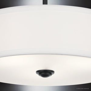 Urban Ambiance - Ceiling Light - UKC20180 New Traditional Indoor Ceiling Light, 10''H x 14''W x 14''Dep, Black Finish, Corvelle Collection - 