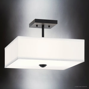 Urban Ambiance - Ceiling Light - UKC20181 New Traditional Indoor Ceiling Light, 10''H x 14''W x 14''Dep, Black Finish, Corvelle Collection - 