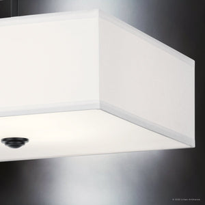 Urban Ambiance - Ceiling Light - UKC20182 New Traditional Indoor Ceiling Light, 11.25''H x 18''W x 18''Dep, Black Finish, Corvelle Collection - 