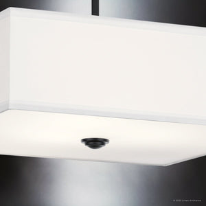 Urban Ambiance - Ceiling Light - UKC20182 New Traditional Indoor Ceiling Light, 11.25''H x 18''W x 18''Dep, Black Finish, Corvelle Collection - 
