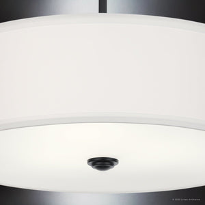 Urban Ambiance - Ceiling Light - UKC20183 New Traditional Indoor Ceiling Light, 11.5''H x 18.25''W x 18.25''Dep, Black Finish, Corvelle Collection - 