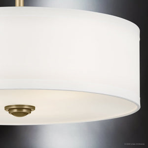 Urban Ambiance - Ceiling Light - UKC20184 New Traditional Indoor Ceiling Light, 10''H x 14''W x 14''Dep, Natural Brass Finish, Corvelle Collection - 