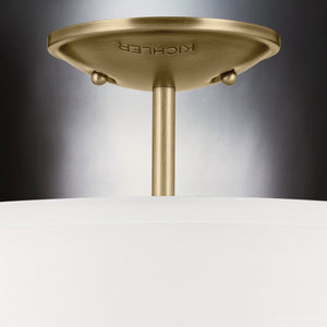 Urban Ambiance - Ceiling Light - UKC20184 New Traditional Indoor Ceiling Light, 10''H x 14''W x 14''Dep, Natural Brass Finish, Corvelle Collection - 