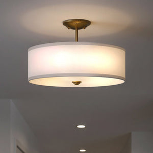 Urban Ambiance - Ceiling Light - UKC20185 New Traditional Indoor Ceiling Light, 11.5''H x 18''W x 18''Dep, Natural Brass Finish, Corvelle Collection - 