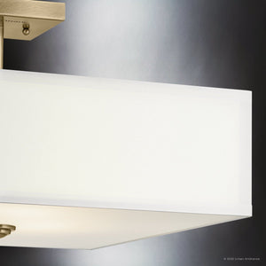 Urban Ambiance - Ceiling Light - UKC20186 New Traditional Indoor Ceiling Light, 11.25''H x 18''W x 18''Dep, Natural Brass Finish, Corvelle Collection - 