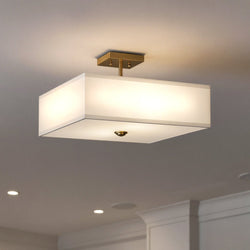 Urban Ambiance - Ceiling Light - UKC20186 New Traditional Indoor Ceiling Light, 11.25''H x 18''W x 18''Dep, Natural Brass Finish, Corvelle Collection - 