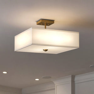 Urban Ambiance - Ceiling Light - UKC20186 New Traditional Indoor Ceiling Light, 11.25''H x 18''W x 18''Dep, Natural Brass Finish, Corvelle Collection - 