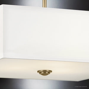 Urban Ambiance - Ceiling Light - UKC20186 New Traditional Indoor Ceiling Light, 11.25''H x 18''W x 18''Dep, Natural Brass Finish, Corvelle Collection - 