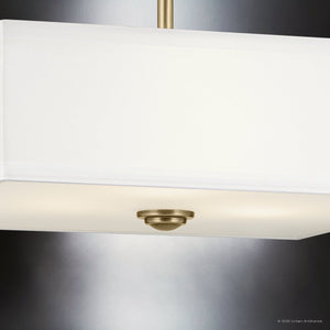 Urban Ambiance - Ceiling Light - UKC20187 New Traditional Indoor Ceiling Light, 10.25''H x 14''W x 14''Dep, Natural Brass Finish, Corvelle Collection - 