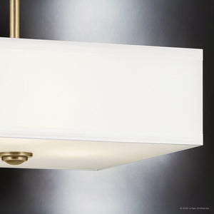 Urban Ambiance - Ceiling Light - UKC20187 New Traditional Indoor Ceiling Light, 10.25''H x 14''W x 14''Dep, Natural Brass Finish, Corvelle Collection - 